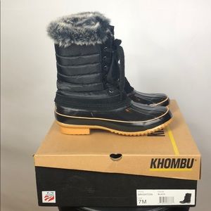 Khombu Brighton winter snow boots in black size 7